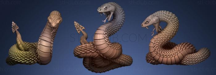 3D мадэль Змея Гадюка (STL)